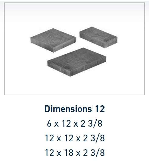 Belgard Dimensions 12 Paver 3-Piece 60mm – Sepia