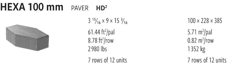 Techo Hexa 100 | Greyed Nickel | Sold by Layer or Pallet