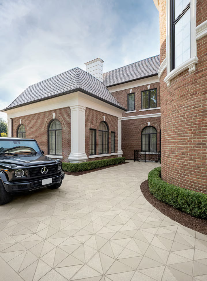 Techo Industria Triangle Smooth | Beige Cream | Sold by Layer or Pallet