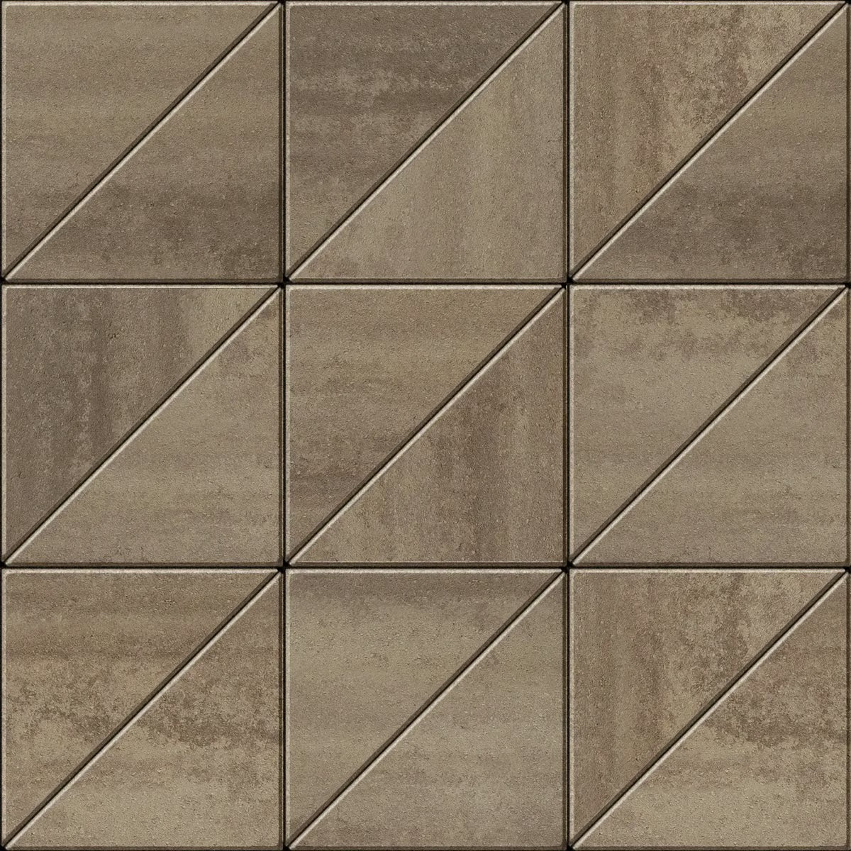 Techo Industria Triangle Smooth | Chestnut Brown | Sold by Layer or Pallet