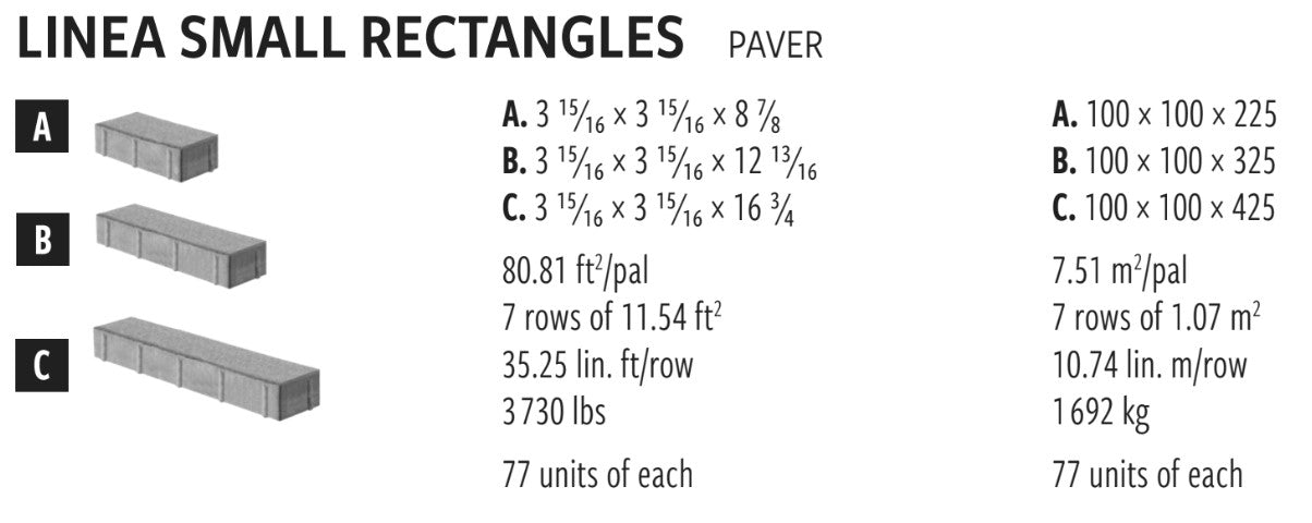 Techo Linea Small | Champlain Grey | Sold by Layer or Pallet