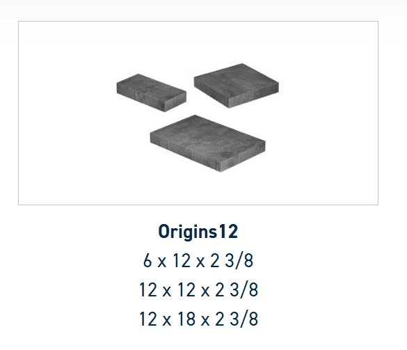Belgard Origins 12 3-Piece Paver 60mm – Newport Gray