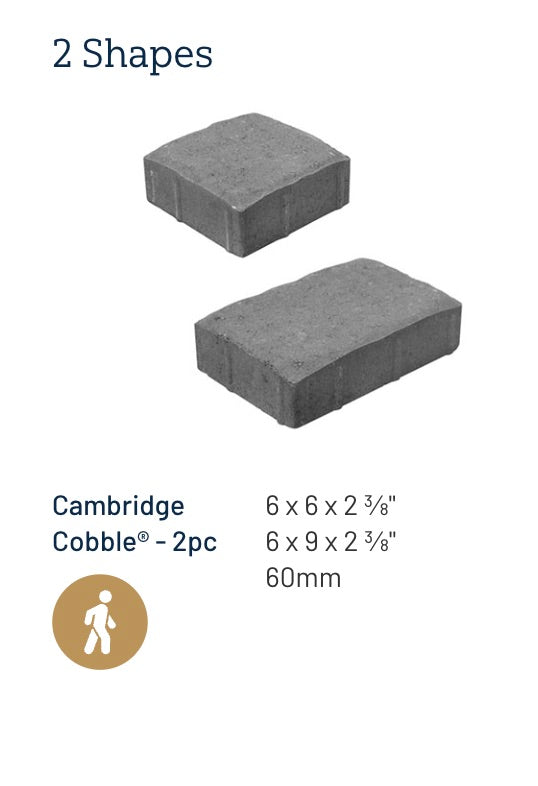 Belgard Cambridge Cobble 2pc. Arctic | Sold by Pallet or Layer