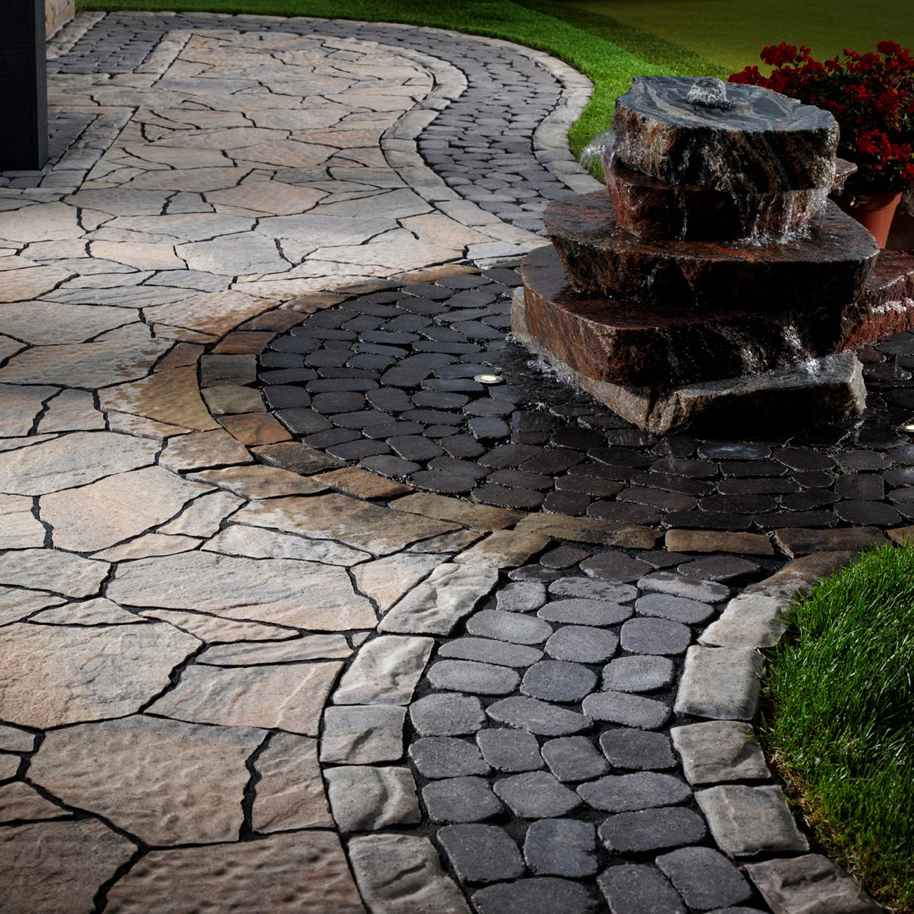 Belgard Belgian Cobble Pavers – Midnight | Sold by Layer or Pallet