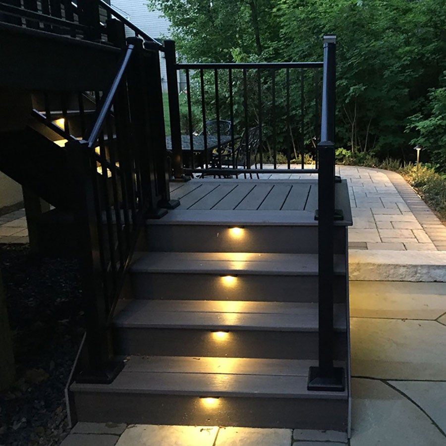3” LED Deck Step / Riser Light | White | Brown | Black