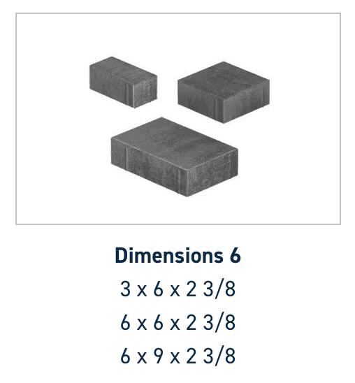 Belgard Dimensions 6 Paver 3-Piece 60mm – Hatteras