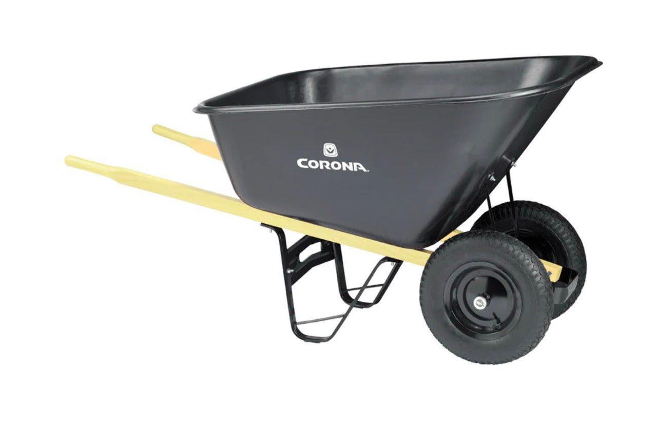 WHEELBARROW / Poly - 10 Cubic Foot, Pneumatic Tires