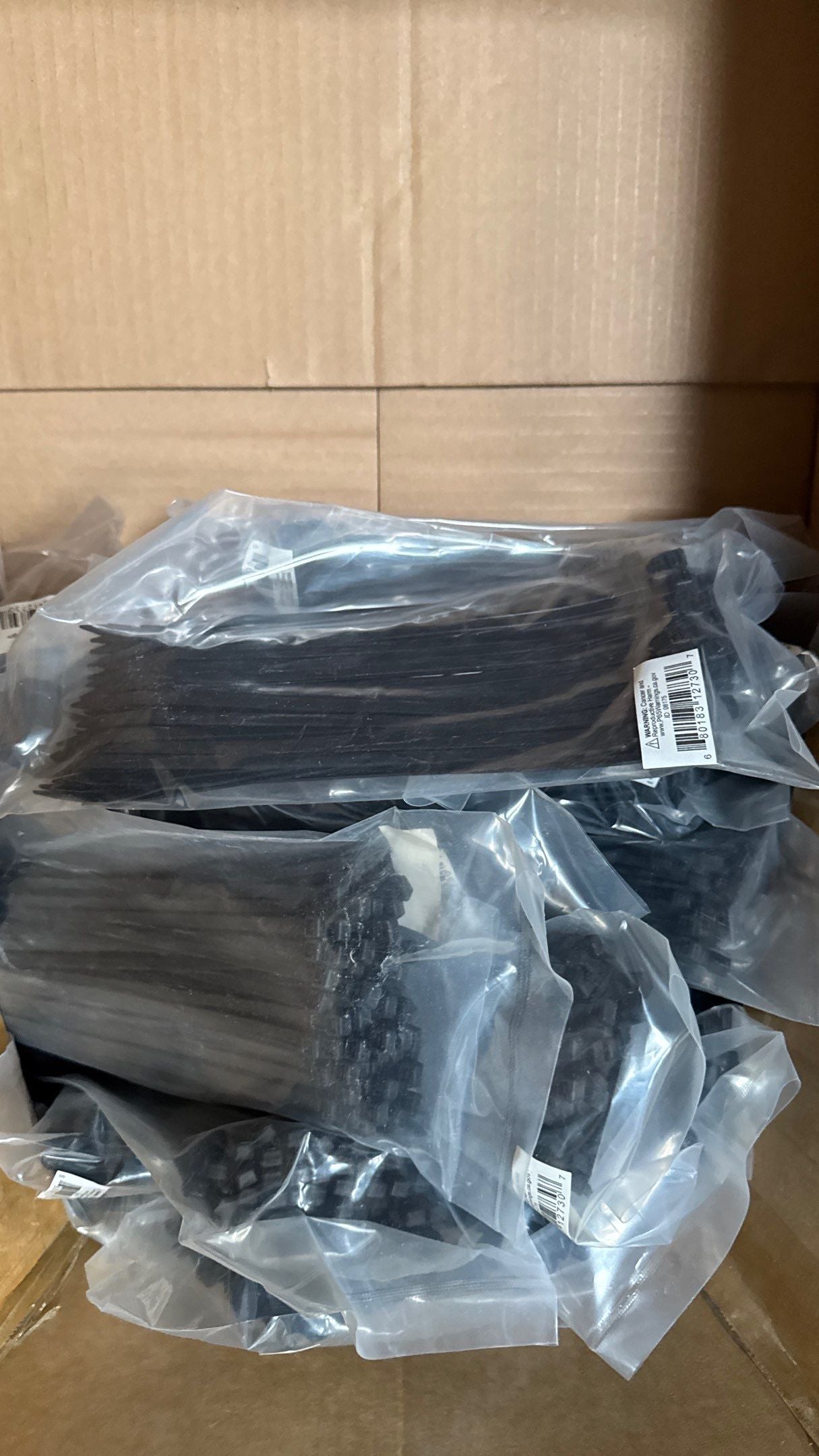 Zip Ties 8" (100/bag; BLK)