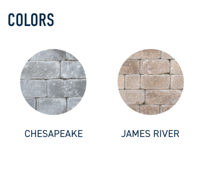 Belgard Dublin Fireplace Woodbox Kit | Chesapeake | James River
