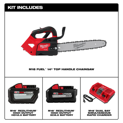 14&quot; TOP HANDLE CHAINSAW 2 BATT KIT