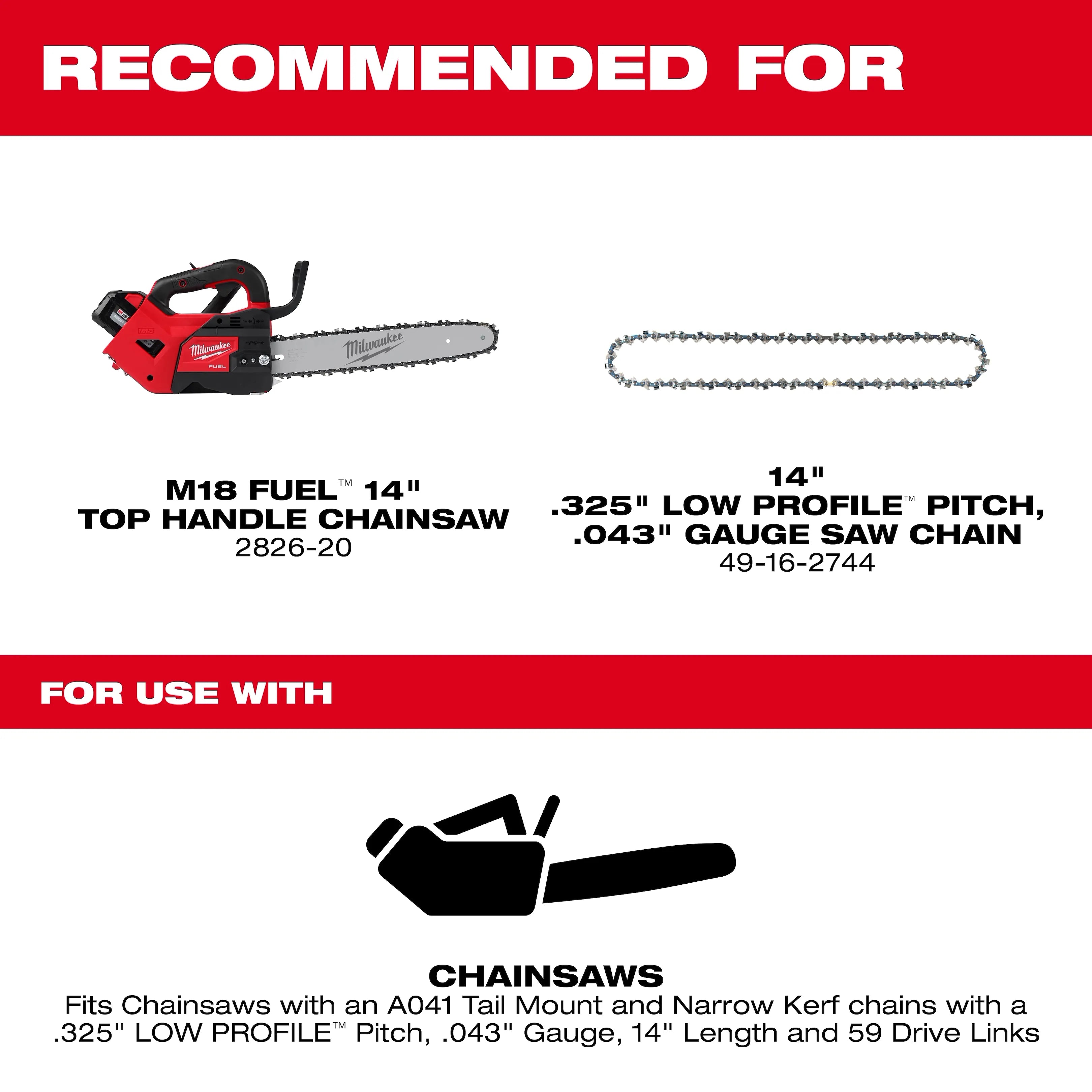 14&quot; TOP HANDLE CHAINSAW GUIDE BAR
