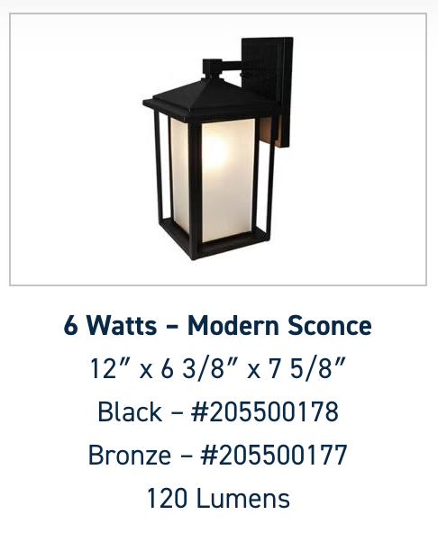 Modern Sconce - 6 Watts | Bronze | Black