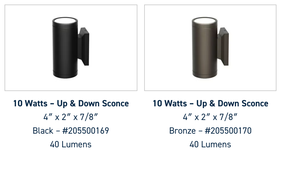 Up and Down Sconce - 10 Watts | Bronze | Black