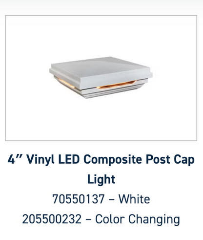 Belgard Vinyl LED Post Cap Light | Color Changing | White