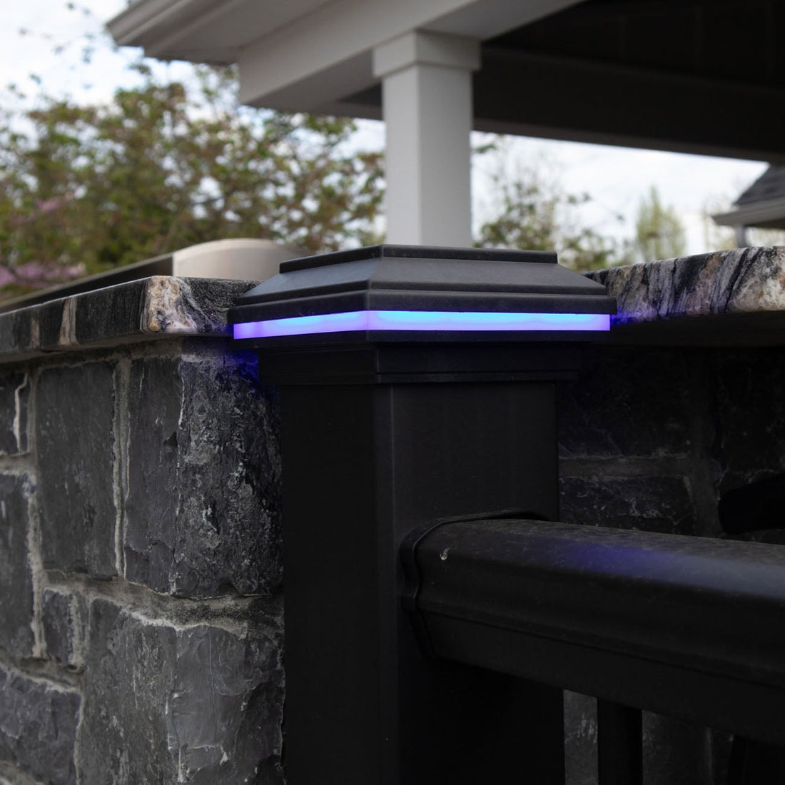 4.5” LED Color Changing Composite Post Cap Light | White | Brown | Black