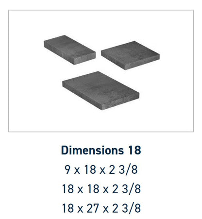Belgard Dimensions 18 - 3 pc. Scandina Gray  | Sold by Layer or Pallet