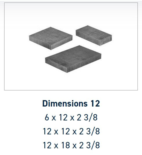 Belgard Dimensions 12 - 3 pc. Scandina Gray | Sold by Layer or Pallet