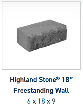 Belgard Highland Stone Freestanding Wall | Oxford | Sold by Layer or Pallet