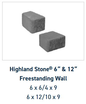 Belgard Highland Stone Freestanding Wall - 2 pc |Timberline