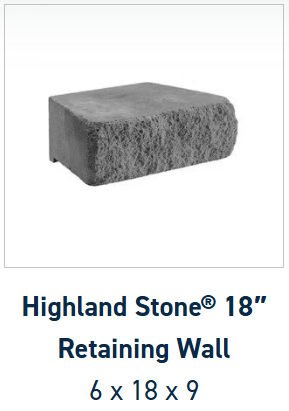 Belgard Highland Stone Retaining Wall | Timberline | Sold by Layer or Pallet