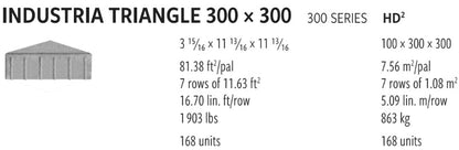 Techo Industria Triangle Smooth | Salt &amp; Pepper | Sold by Layer or Pallet