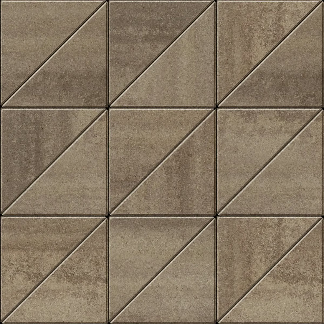 Techo Industria Triangle Smooth | Chestnut Brown | Sold by Layer or Pallet