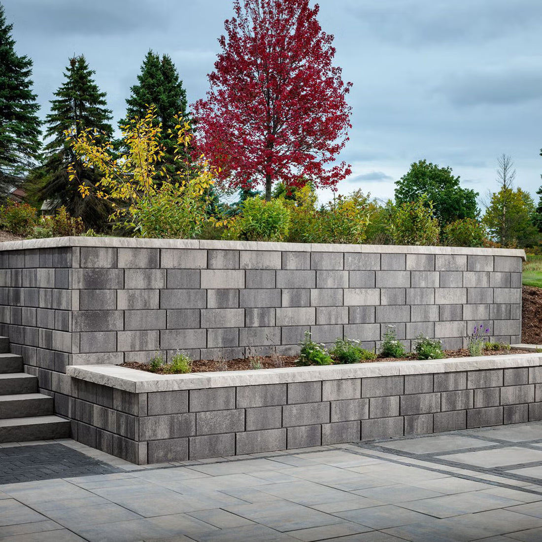 Belgard Melville Tandem Wall Cap | Newport Gray | Sold by Layer or Pallet