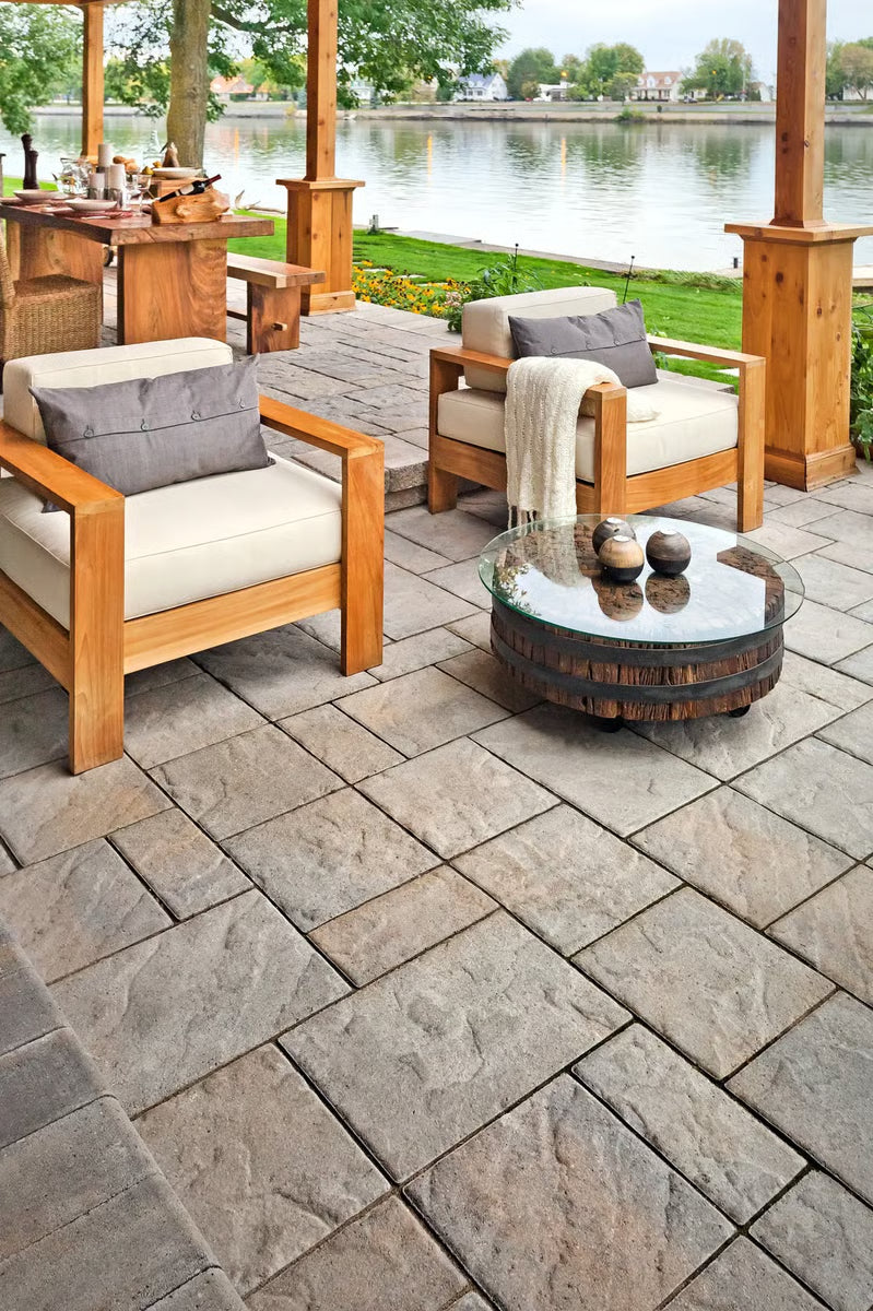 Techo-Bloc Slate Slabs Blu 60 MM - 3pc | Champlain Grey