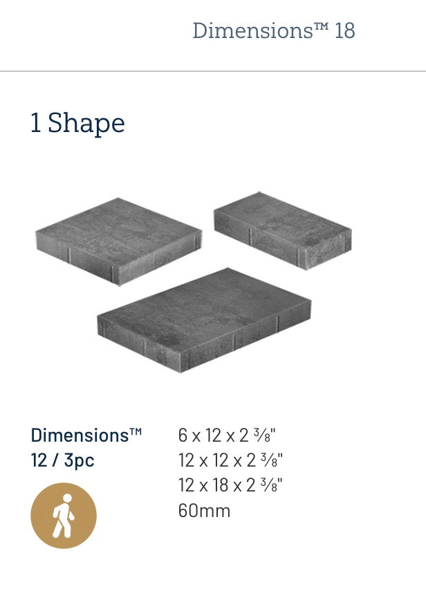 Belgard Dimensions 12 60mm 3pc. Hatteras (LAYER)