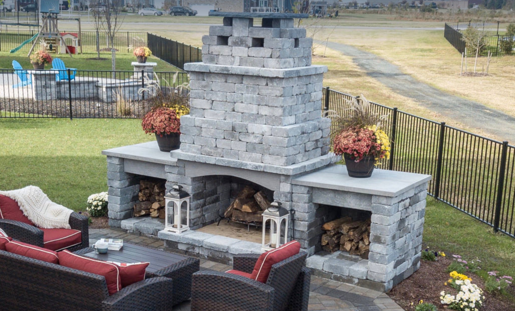 Belgard Weston Traditional Fireplace | Shaded Gray