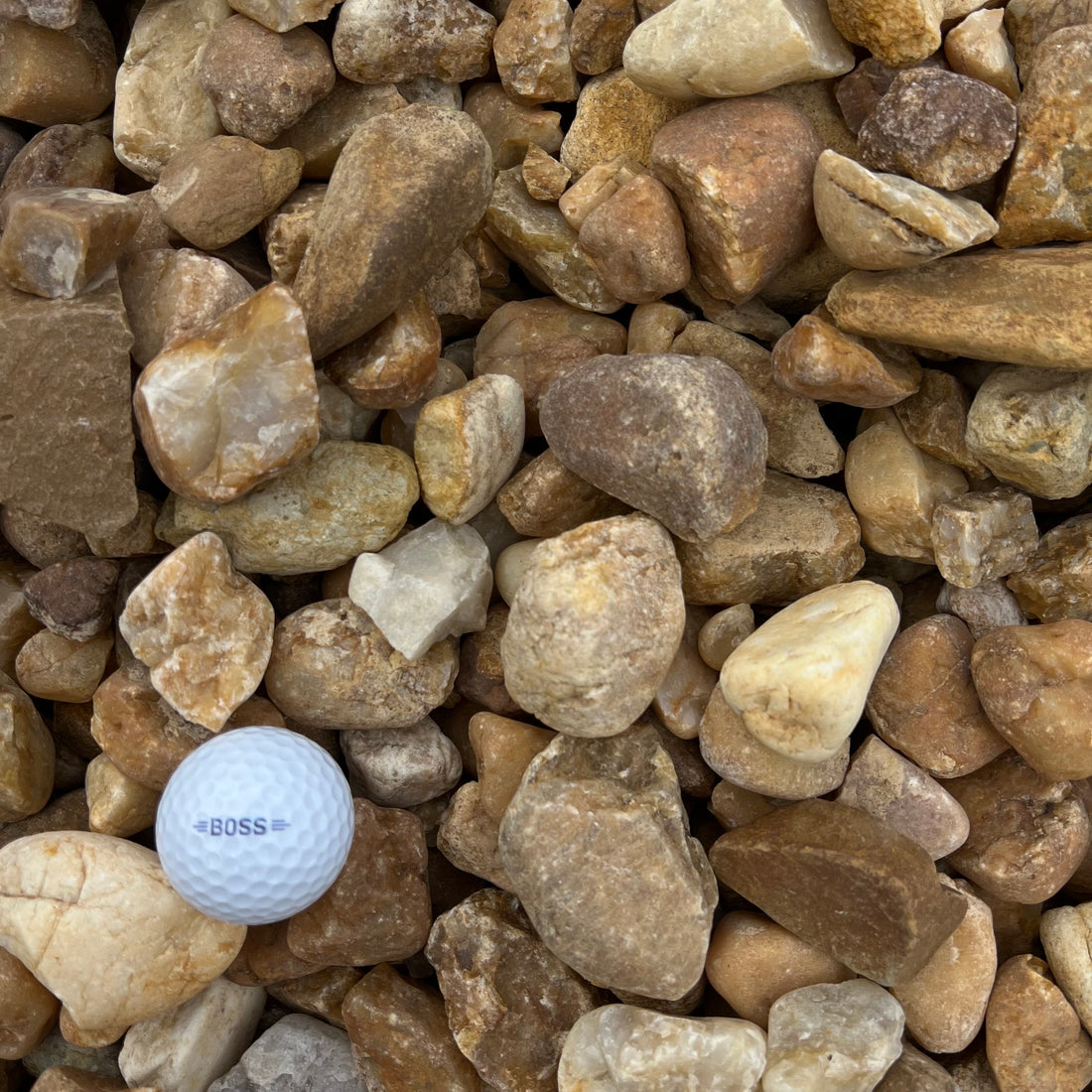 [TB01] River Rock &quot;Southern Blend&quot; - 1-3&quot; Amber/Grey