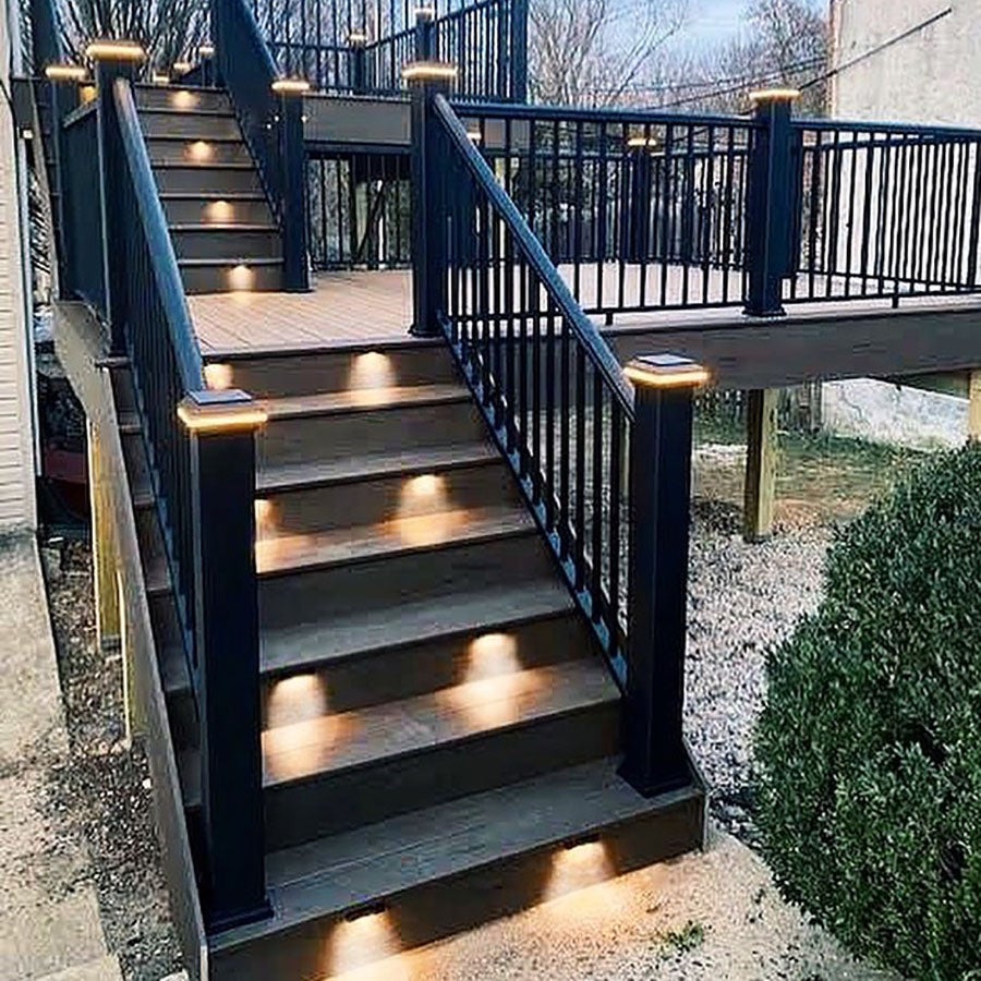 3” LED Color Changing Deck Step / Riser Light | White | Brown | Black