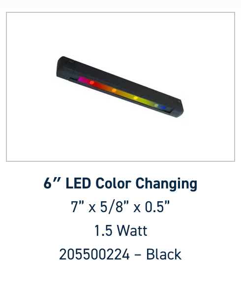 6” LED Color Changing Deck Step / Riser Light | White | Brown | Black