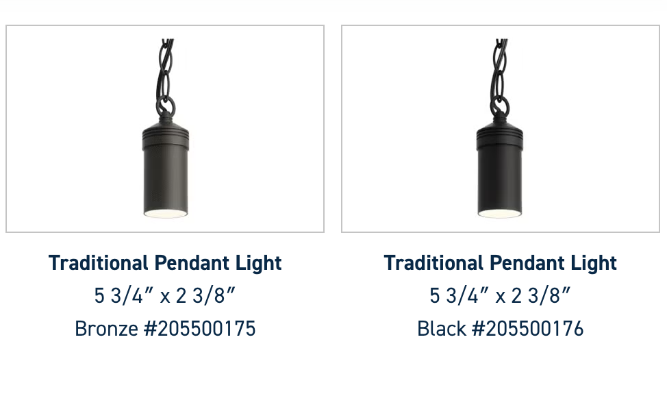 Traditional Pendant Light | Bronze | Black