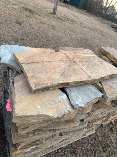 Flagstone 2&quot; - 2.5&quot; Variegated (per pound)