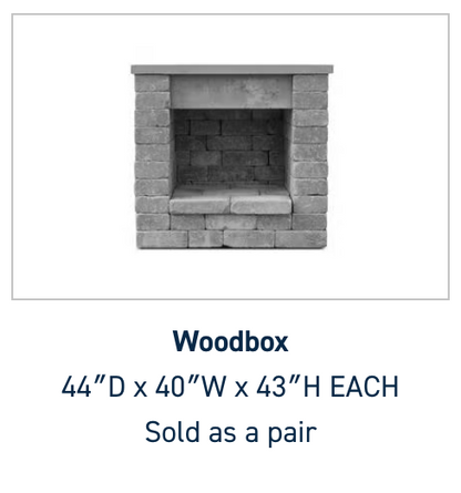 Belgard Dublin Fireplace Woodbox Kit | Chesapeake | James River